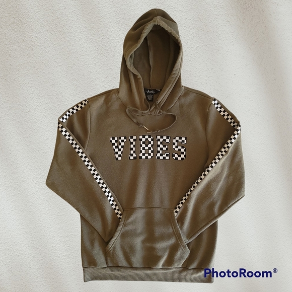 Justify Olive Green Vibes Women's Hoodie - Picture 4 of 9